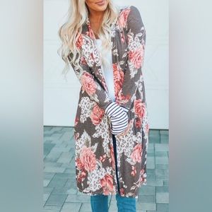 Long Flower Cardigan